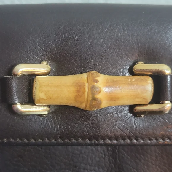 Gucci Vintage bamboo leather wallet - Picture 12 of 16